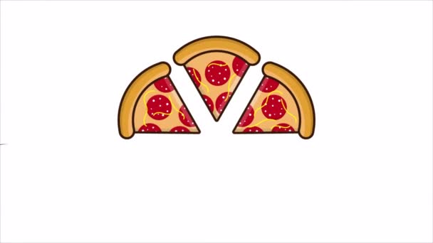 Pizza Fest Slices Art Video Illustration — 비디오