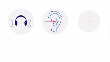 Uluslararası sağır gün teknolojisi, sanat videosu illüstrasyonu.