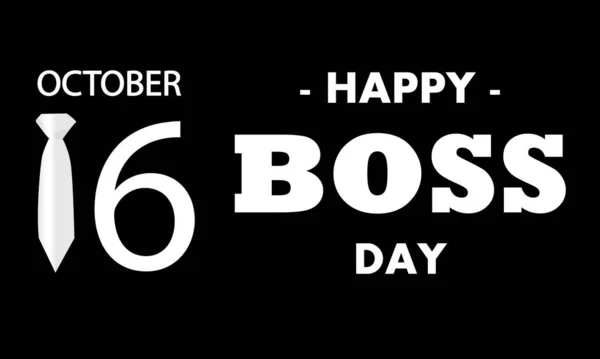 Boss Day Happy Říjen Vektorové Umění Ilustrace — Stockový vektor