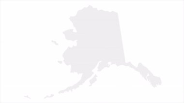 Alaska günü ve ABD bayrağı, sanat videosu illüstrasyonu.