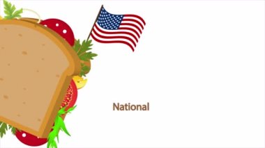 Ulusal Sandviç Günü, sanat videosu illüstrasyonu.