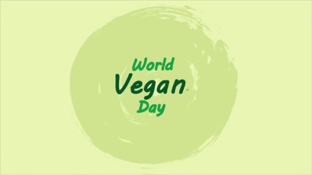 Journée Mondiale Végétalienne Bannière Légumes Illustration Vidéo Art — Video