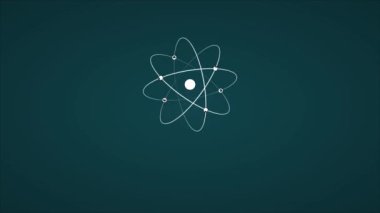 Dünya Barış ve Geliştirme Günü atom, sanat videosu illüstrasyonu.