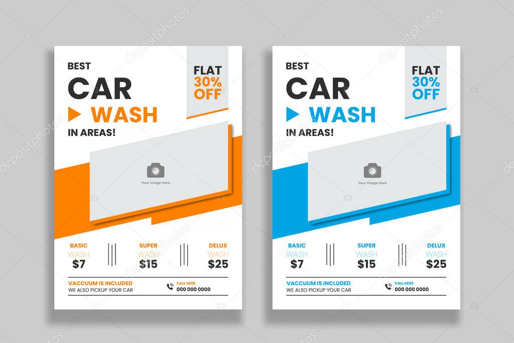 Car Washing Business Flyer Template Design