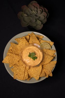 Meksika yemeği - taco bulanık çedar peyniri sosu 