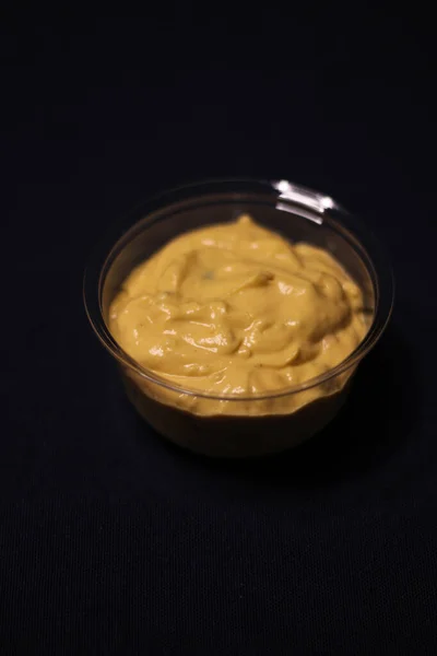 Mexican Food Taco Blur Cheddar Cheese Sauce — Foto de Stock