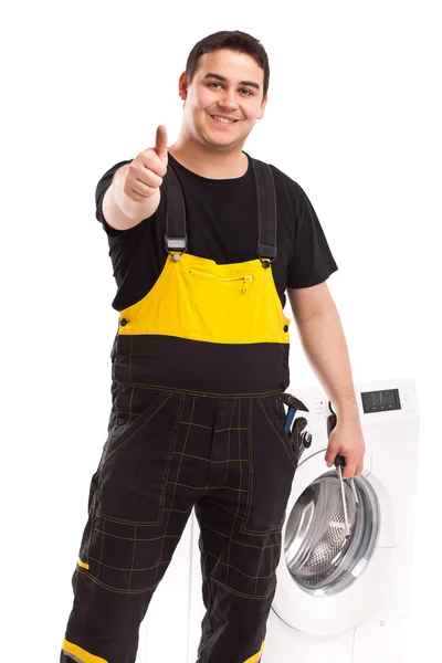 Reparador da máquina de lavar roupa — Fotografia de Stock
