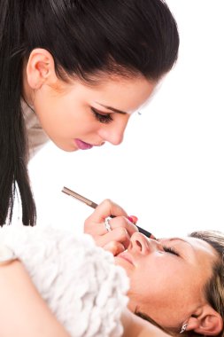 Uygulama yanlış eyelashes