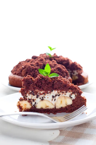 Deliziosa torta di banana fresca — Foto Stock