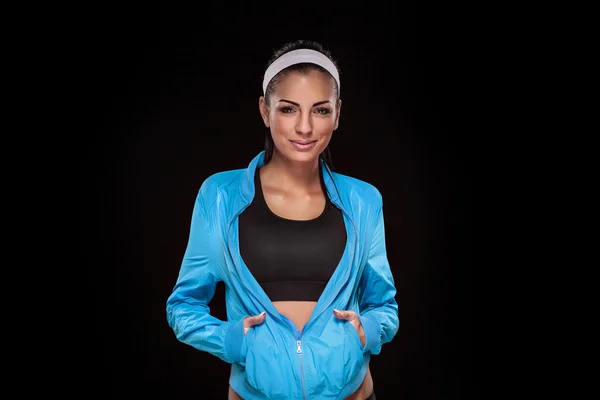 Kvinna i jogging kläder — Stockfoto