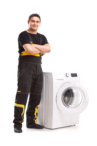 Washing machine repairman — Stock Photo, Image