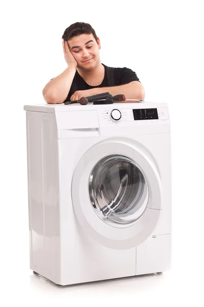 Washing machine repairman — Stock Photo, Image