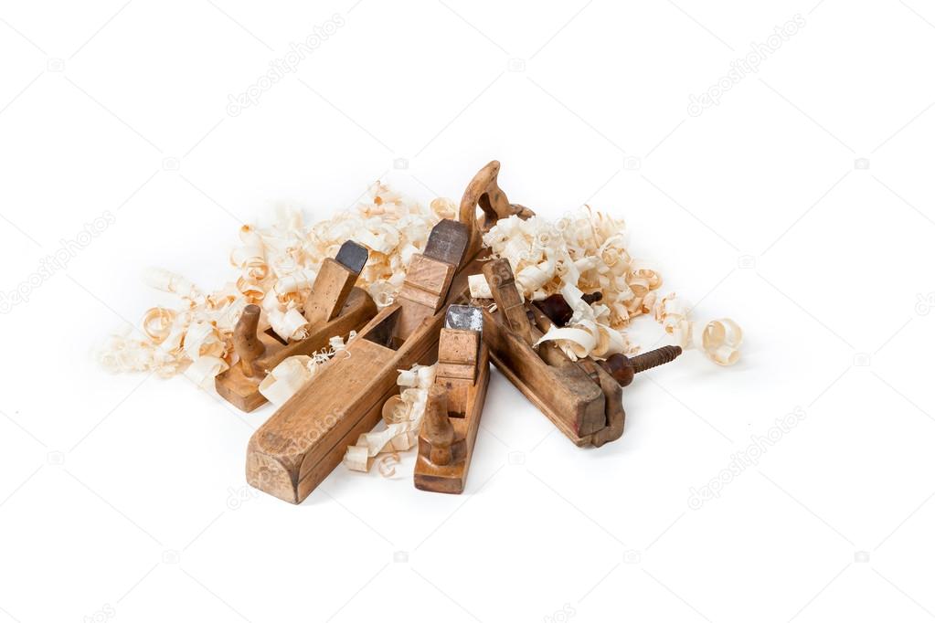Planer with wooden chips