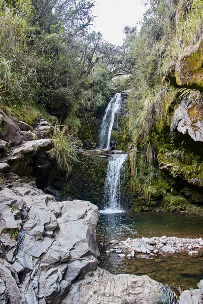 River Landscape Waterfalls Cold Weather Ecuador — Stock Photo, Image