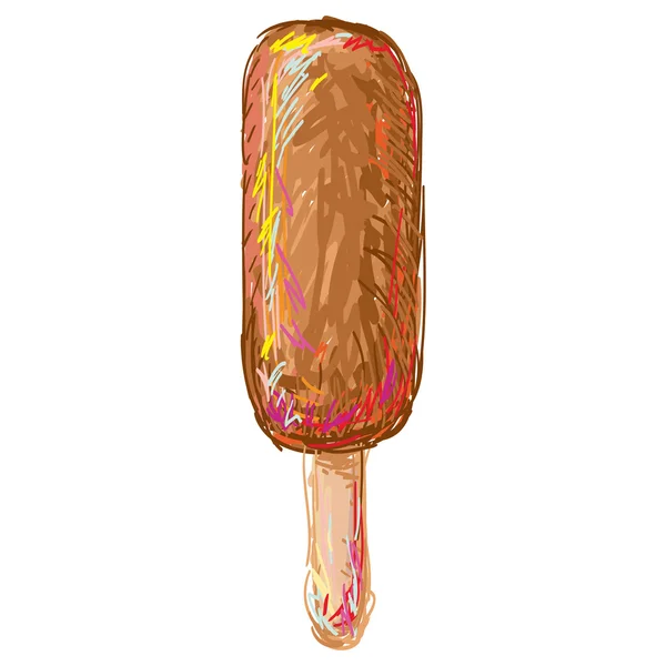 Chocolate barra de sorvete —  Vetores de Stock