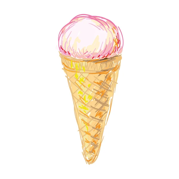 Cono de helado fresco — Archivo Imágenes Vectoriales