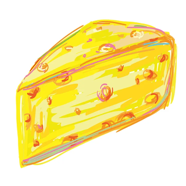 芸術のチーズ。チーズの部分 — ストックベクタ