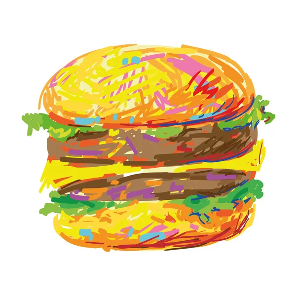 Leckerer Burger — Stockvektor