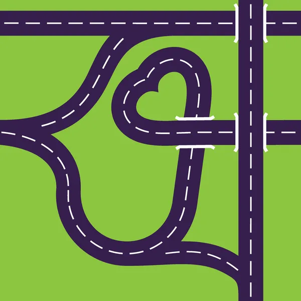 Routes goudronnées urbaines — Image vectorielle