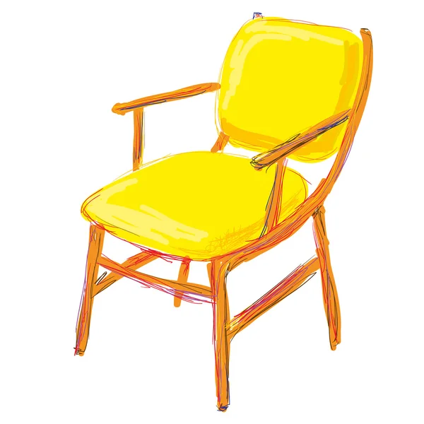 La silla de arte . — Vector de stock