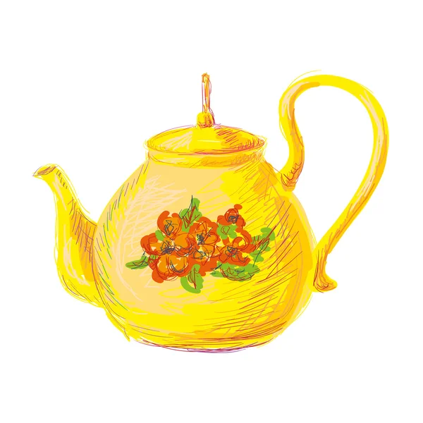 Bright teapot — Stock Vector