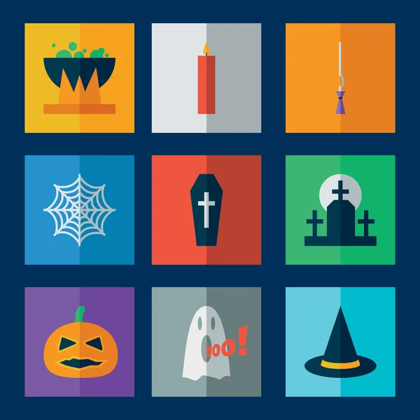 Ícones de Halloween — Vetor de Stock