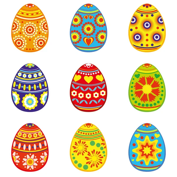Velikonoční vajíčka nastavena — Stockový vektor