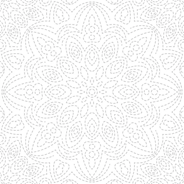 与老式的装饰元素的无缝模式 手绘背景 伊斯兰教 阿拉伯语 奥斯曼图案 无缝的民族花纹与抽象观赏曼荼罗 — 图库矢量图片