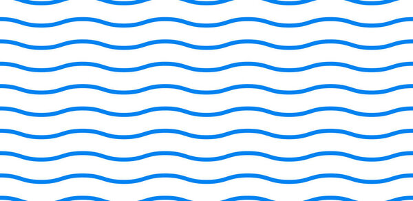 Wave pattern seamless abstract background. Stripes wave pattern white and blue colors for summer vector design