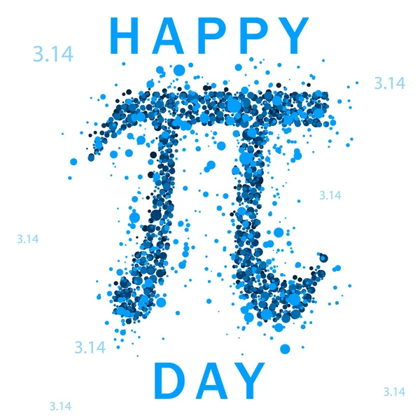 Feliz Día Del Celebra Día Del Constante Matemática Marzo Relación — Archivo Imágenes Vectoriales