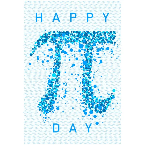 Happy Day Celebrate Day Mathematical Constant March 14Th Ratio Circles — Stock Vector