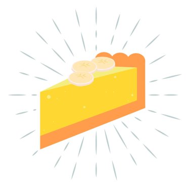 Ulusal Muzlu Kremalı Turta Günü. Kremalı, tropik muzlu kremalı turta.