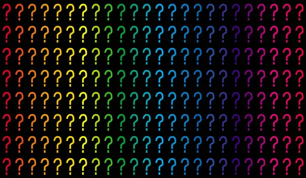 Ponto Interrogação Colorido Quiz Noite Fundo — Vetor de Stock