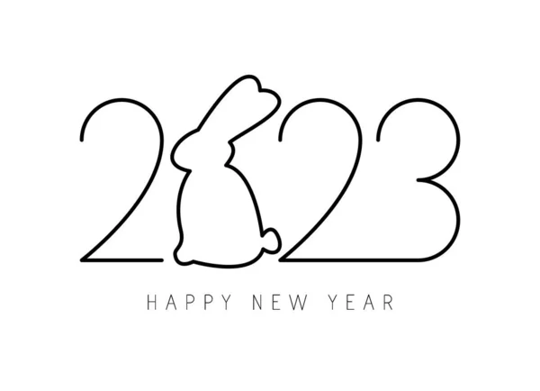 Китайский Новый Год 2023 Новый Год Знак Гороскопа Кроликов 2023 — стоковый вектор