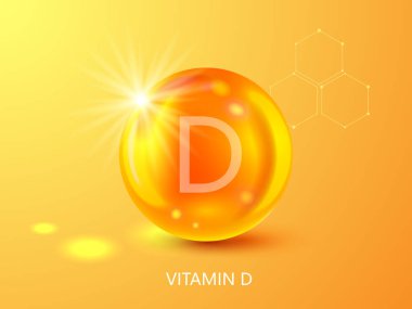 Beslenme işareti vektör konsepti. D vitamininin gücü