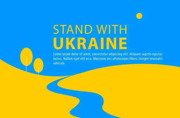 Στάσου Την Ουκρανία Σταματήστε Την Εκστρατεία Πολέμου Vector Banner Ουκρανική — Διανυσματικό Αρχείο
