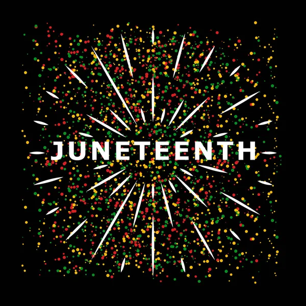 Juneteenth Freedom Emancipation Day Annual American Holiday Celebrated June African — Stock vektor