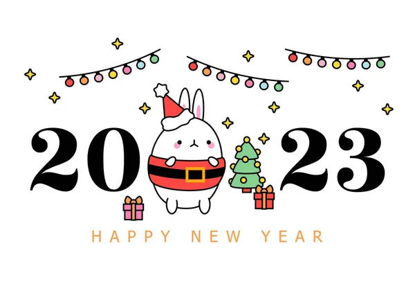Rabbit Chinese Year Symbol 2023 White Rabbit Chinese New Year — Stock Vector