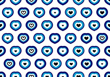 Türk gözü, vektör illüstrasyonunda pürüzsüz desen. Kusursuz bir Türk geçmişi var. Hediyelik eşyalar, kartlar, posterler, afişler, tekstil, menü için geleneksel geometrik tasarım