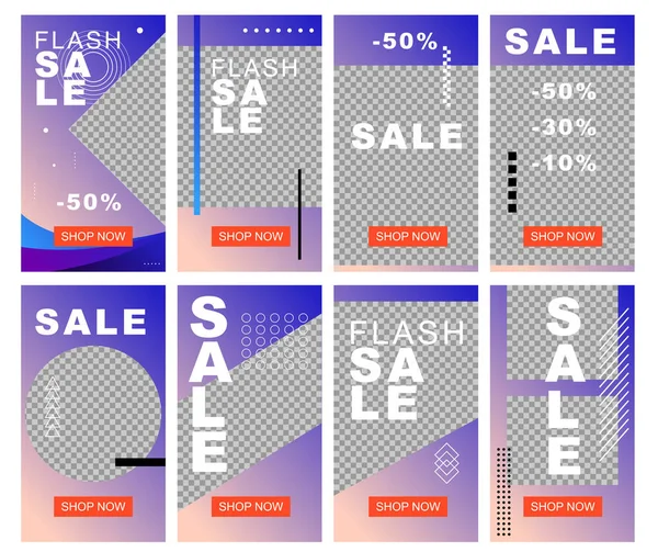Sale Banners Set Collection Sale Instagram Stories Templates Instagram Templates — Vector de stock