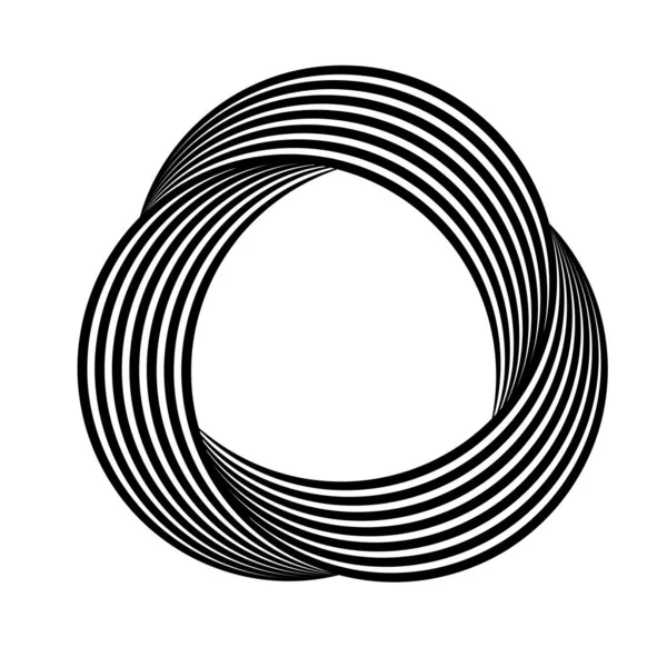 Pulsating Spherical Graphic Constructed Series Lines Black White Lines Sign — Wektor stockowy