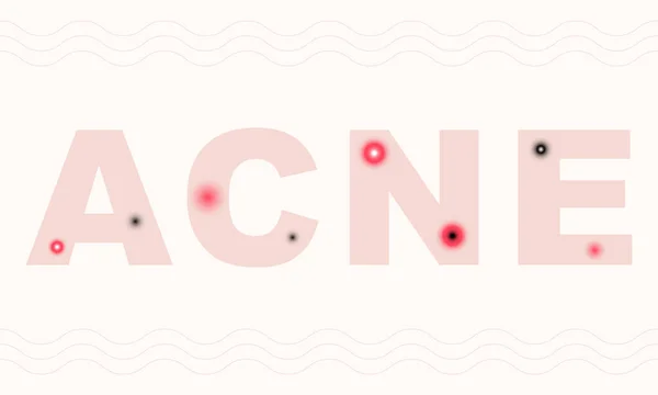 Acne Treatment Acne Positivity Day Skin Care Beauty Concept Acne — Image vectorielle