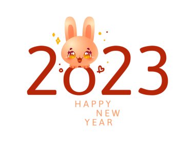 Rabbit. Chinese year symbol 2023. Rabbit Chinese new year symbol vector illustration. Happy new year. 2023 calendar