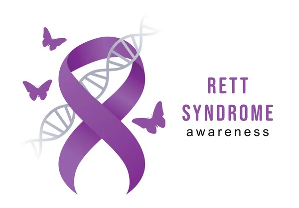 Síndrome Rett Sensibilización Mes Símbolo Celebración Del Mes Del Síndrome — Vector de stock