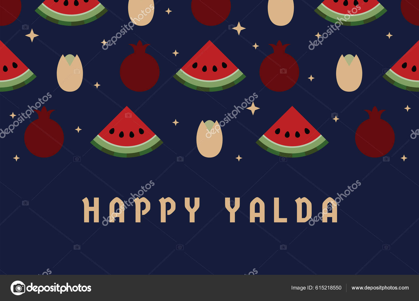 Illustration Vector Concept Happy Yalda Night Party Happy Yalda