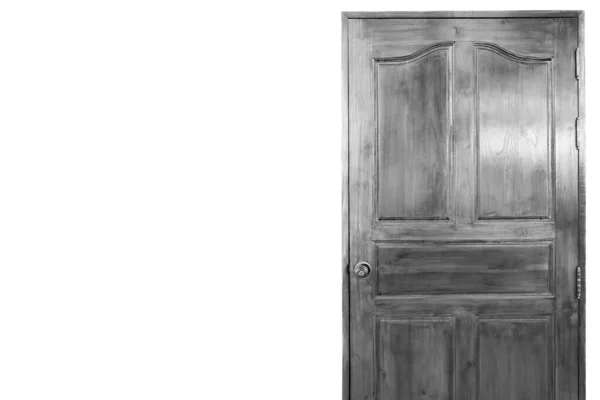 灰色关闭门 门框与背景隔离 — 图库照片