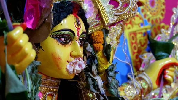 Kolkata Hindistan Tarihi 2021 Tanrıça Maa Durga Nın Sindur Tatlı — Stok fotoğraf