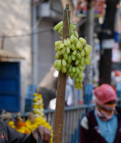 Calcutta India Data 2022 Grappoli Uva Vengono Venduti Strada — Foto Stock