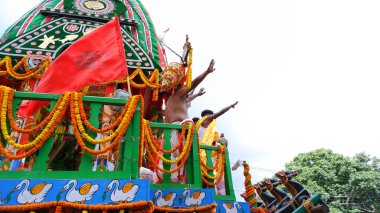 Kuzey 24 parganas, Batı Bengal tarihi 09.10.2022. Ünlü Hint festivali Rath yatra kutlaması..