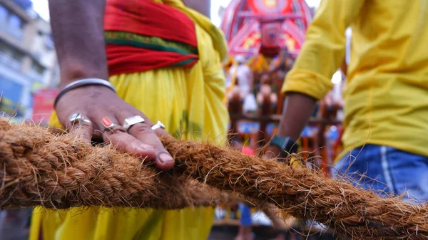 North Parganas West Bengal Dated 2022 Puling Holy Rope Rath — Stock Photo, Image